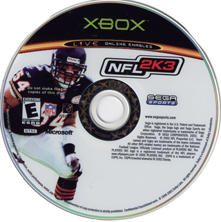 NFL 2K3 (USA) Game Disc